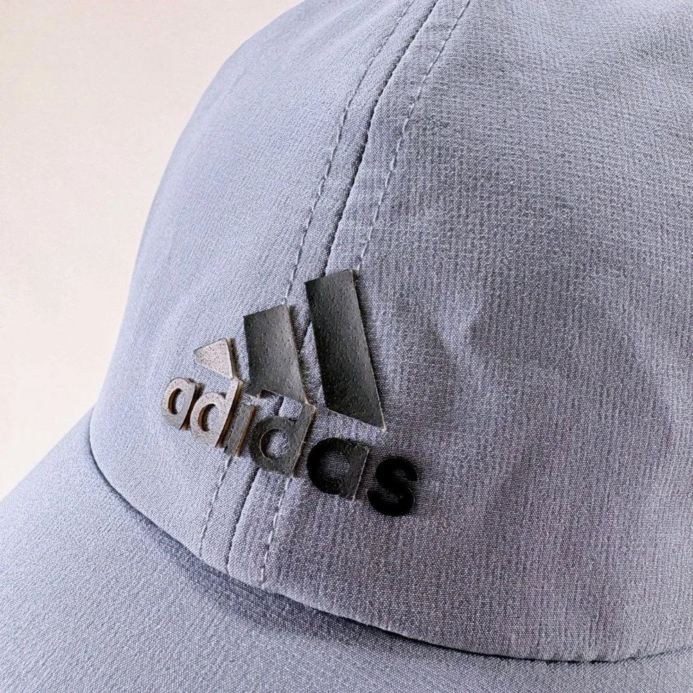 Adidas Climalite Gray Running Adjustable Sporty Performance Baseball Cap Hat